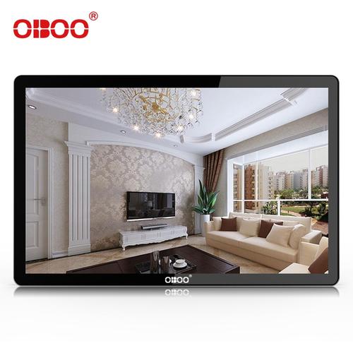 oboo工廠直營21.5寸壁掛式智能宣傳機led小區電梯壁掛液晶廣告機